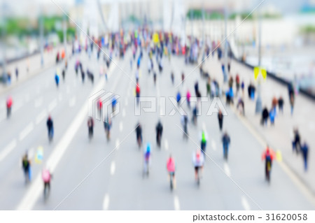 Abstract background of colored group of bicyclists Abstract background of colored group of bicyclists 31620058