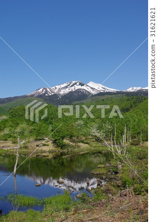 信州的高原Norikura Kogen的Osome池和Norikura密集的活火山，由海拔約3000米的20多座山峰組成 31621621