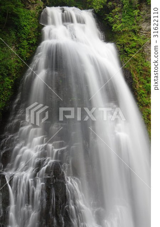 地址Otaki（擴大）Shinshu Matsumoto Norikura Kogen在小Oono河中高度落下40米的Norikura Mitaki 40米 31622110