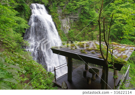 地址Otaki和Takimida Shinshu Matsumoto Norikura Highland小小的Onogawa河上的Norikura Mitaki之一40米深的瀑布 31622114