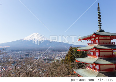 Fuji Mountain view from Chureito pagoda 31622449