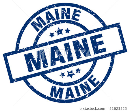 Maine blue round grunge stamp Maine blue round grunge stamp 31623323