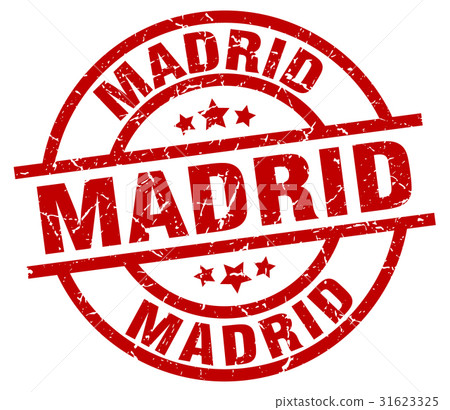 Madrid red round grunge stamp Madrid red round grunge stamp 31623325