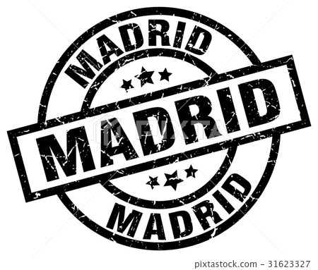 Madrid black round grunge stamp Madrid black round grunge stamp 31623327