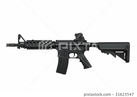 US Army weapon M4A1 carbine isolated on white 31623547