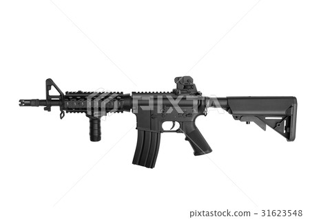 US Army weapon M4A1 carbine isolated on white 31623548