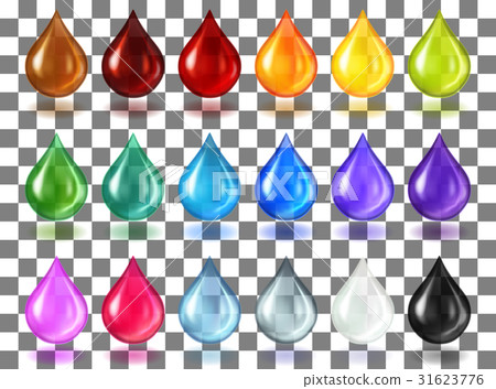 Multycolor transparent drops on transparent Multycolor transparent drops on transparent 31623776