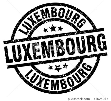 Luxembourg black round grunge stamp 31624013