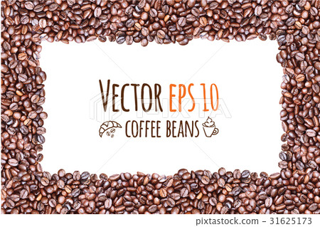 Vector coffee beans background Vector coffee beans background 31625173