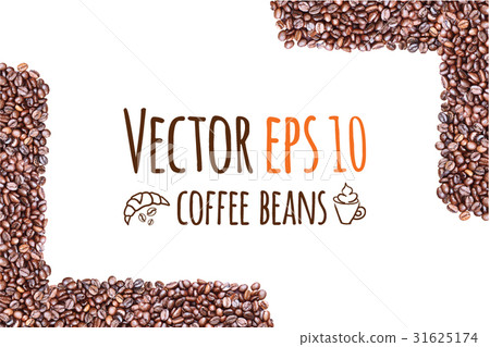 Vector coffee beans background Vector coffee beans background 31625174