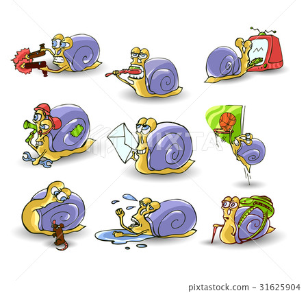 Mr. Snail on white background . vector Mr. Snail on white background . vector 31625904