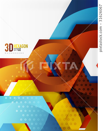 Vector 3d hexagon background - Stock Illustration [31626067] - PIXTA