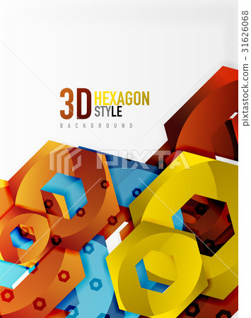 Vector 3d hexagon background - Stock Illustration [31626068] - PIXTA