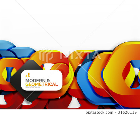 Geometric abstract background, cut chain shapes or 31626119