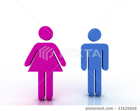 3d male and female sign 3d male and female sign 31626608