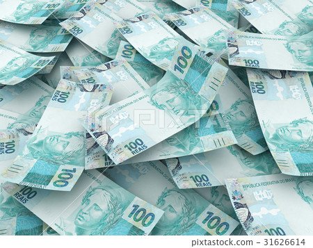 New brazilian currency - one hundred Real. 31626614