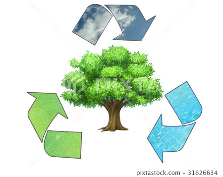 Save the earth - conceptual recycling symbol Save the earth - conceptual recycling symbol 31626634