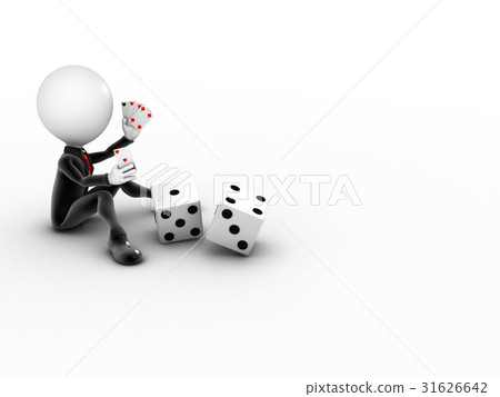 3D Man - Casino online games with copyspace 31626642