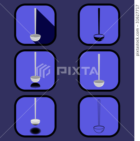 Ladle icons set Ladle icons set 31627717