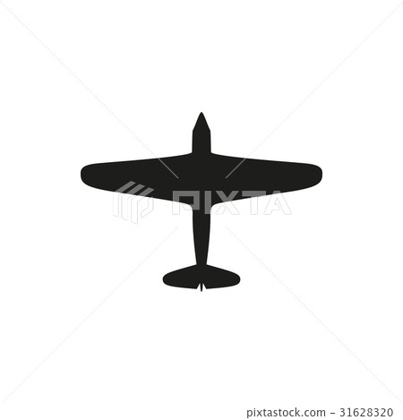 simple black airplane icon on white background 31628320