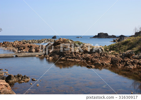 福井縣三國町的海岸背後 31630917