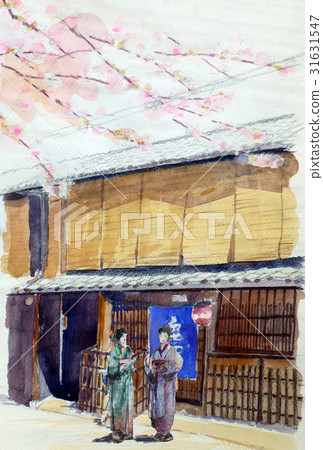 Kyoto Gion Geisha Sakura in Gion Cherry blossoms in Kyoto 31631547