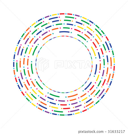 Colorful dashed random circles abstract background 31633217