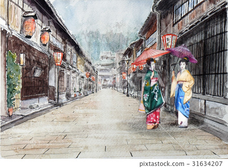 Kanazawa Tourism Kanazawa Higashi Chaya Street Sketch Picture 31634207