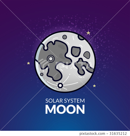 Moon vector illustration-插圖素材 [31635212] - PIXTA圖庫