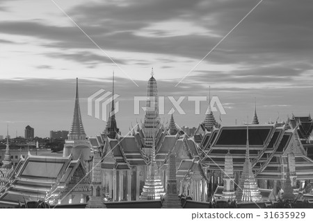 Black and White, Bangkok Thailand Grand palace 31635929