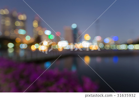 Blurred bokeh city downtown apartment Blurred bokeh city downtown apartment 31635932