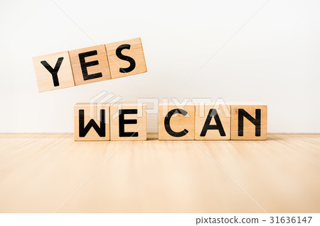 floating wooden cube with word " YES " concept floating wooden cube with word " YES " concept 31636147