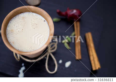 Indian tea chai masala karak with spices Indian tea chai masala karak with spices 31636811