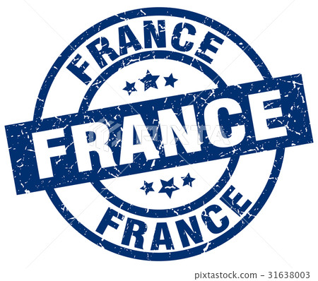 France blue round grunge stamp France blue round grunge stamp 31638003
