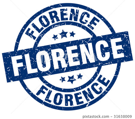 Florence blue round grunge stamp Florence blue round grunge stamp 31638009