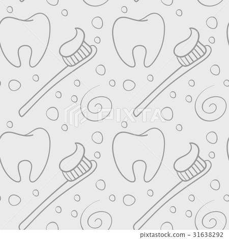 Vector seamless pattern with teeth an toothbrushes - Stock Illustration ...