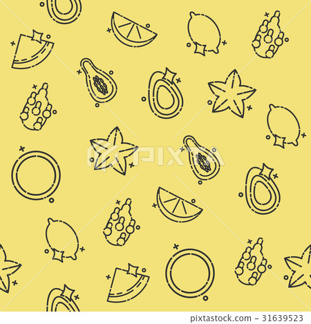 Tropical fruit concept icons pattern Tropical fruit concept icons pattern 31639523