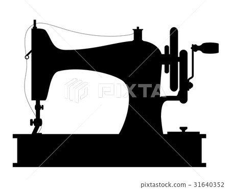 sewing machine old retro vintage icon stock vector - Stock Illustration ...