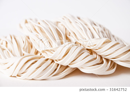 white noodles closeup on white background white noodles closeup on white background 31642752