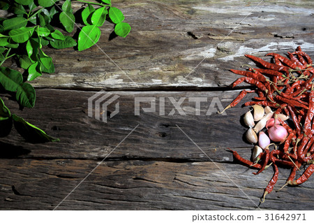 Preparing for Herbs and spices on a wooden board. Preparing for Herbs and spices on a wooden board. 31642971