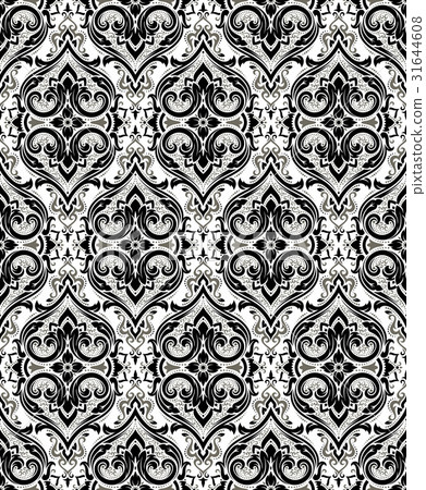 Vector damask seamless pattern - Stock Illustration [31644608] - PIXTA