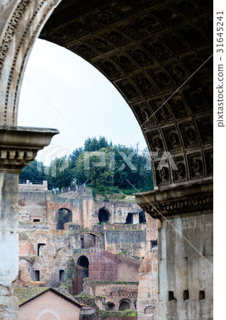 View of Roman Forum through iconic Arch of Titus View of Roman Forum through iconic Arch of Titus 31645241