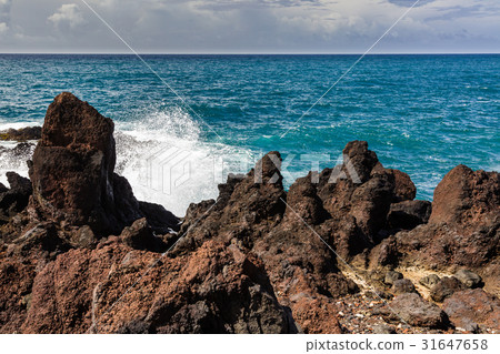 Coast town of Lagoa on the island of Sao Miguel 31647658