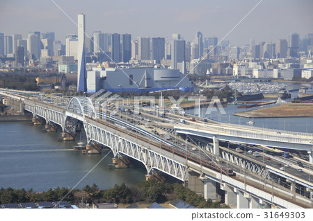 武藏野線205系列火車在Kasai附近 31649303
