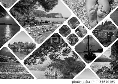 The collage of Montenegro landscape summertime 31650569