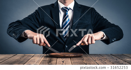 Dining table businessman 31652253