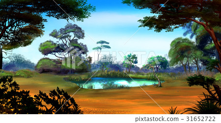 Small Pond on a Forest Glade in a Summer Day 31652722