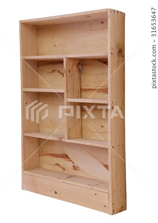 Empty wooden shelf. 31653647