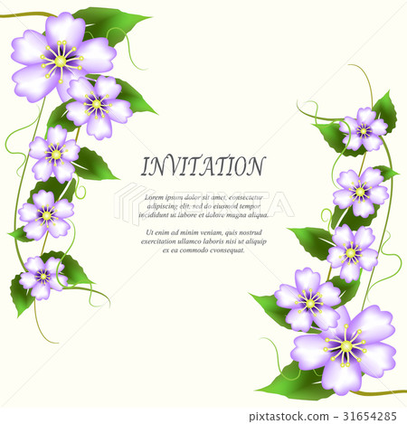 Invitation card, wedding card with flowers Invitation card, wedding card with flowers 31654285