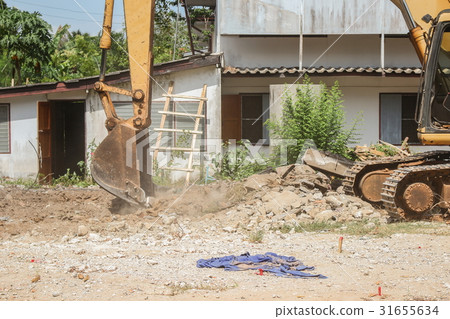 bucket Excavator in work construction 31655634